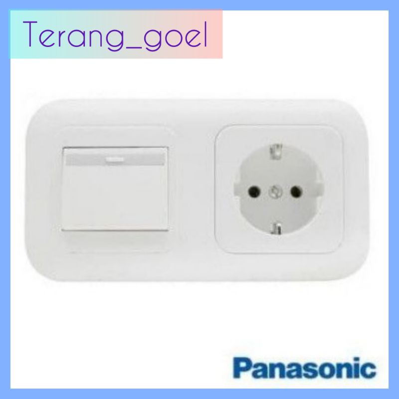 Saklar Engkel + Stop Kontak Non CP Tanam / Stop Kontak Non CP Tanam + Saklar Tunggal PANASONIC