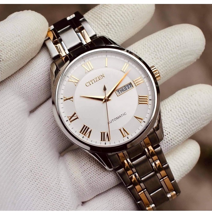 CITIZEN NH8366-83A SILVER ROSEGOLD JAM TANGAN PRIA ORIGINAL ORI