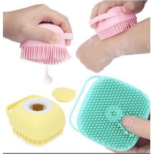 (NCS) Sikat Mandi Dispenser Sabun Body Silicone Scrubber Bath Brush Shower Sikat Badan Silikon