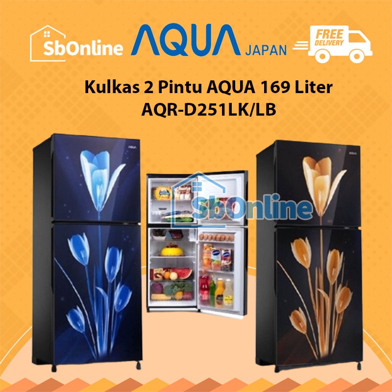 AQUA Kulkas 2 Pintu 169 Liter AQR D251 (LK/LB)