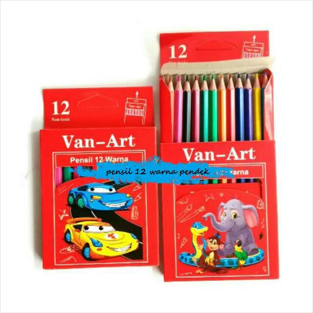 OTS 761. Van-Art Pensil 12W 12 warna Panjang dan pendek