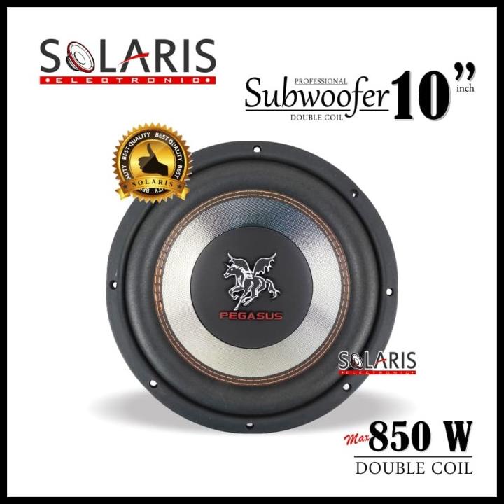 Subwoofer 10 Inch 850 Watt Double Coil Pegasus Pg-1035 Model Baru