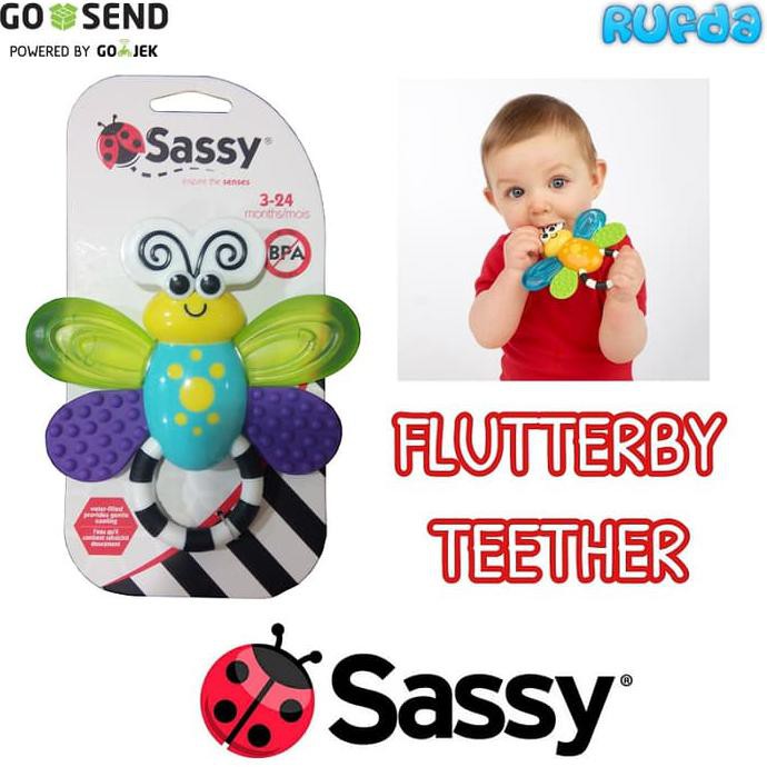 Termurah Sassy Flutterby Teether Bayi 3 Bulan +