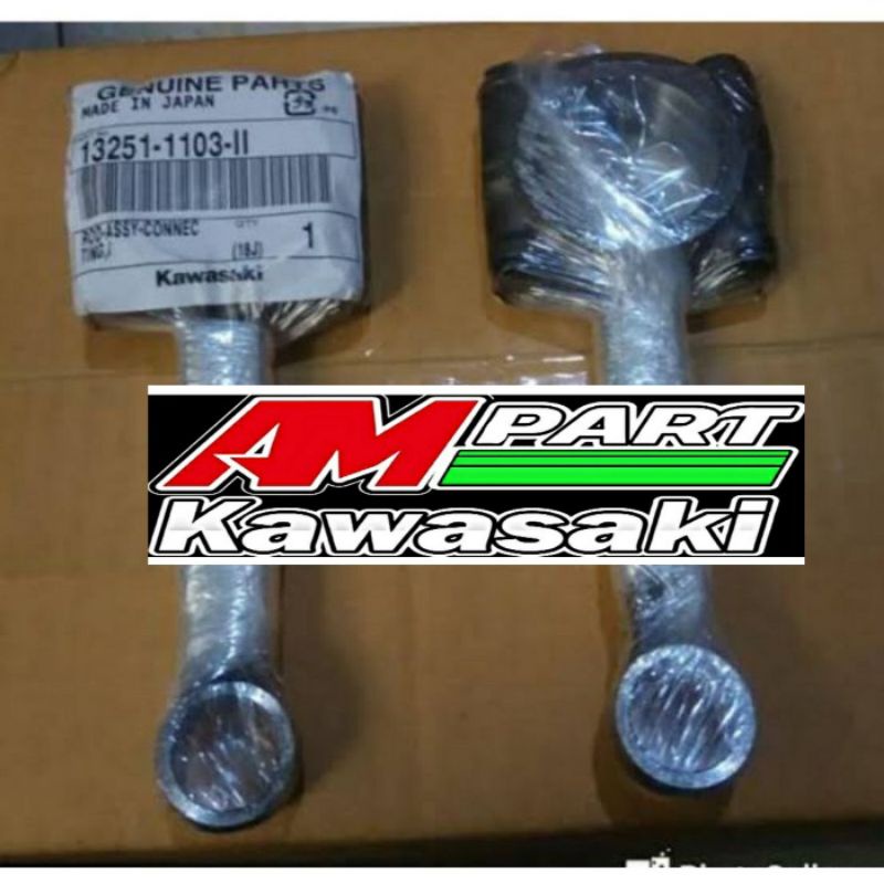 sepasang stang piston seher ninja 250 karbu ori kawasaki KGP