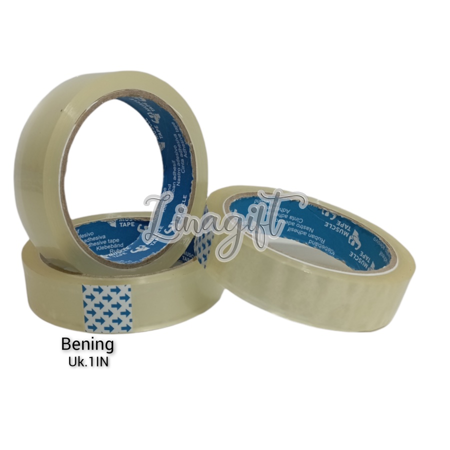 ( Rol 90 Yard ) COLOR CLEAR TAPE - ISOLASI BENING PLASTIK / WARNA 12MM / 24MM - 1/2 INCH 1 IN 0.5 IN 1.2CM 2,5CM