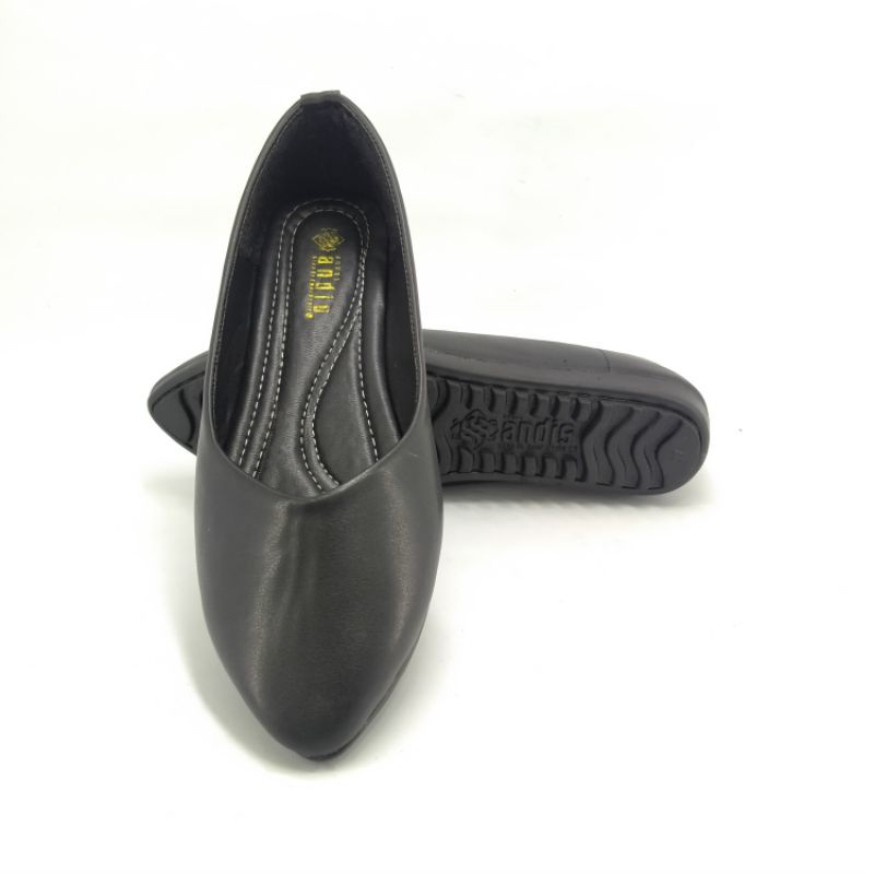 Sepatu Wanita Flatshoes Polos PU Andis An48