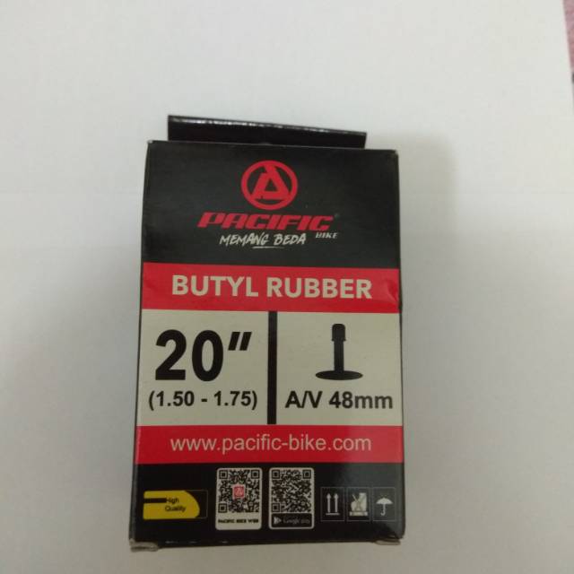 BAN DALAM PACIFIC Q20 x 1.50 -  1.75 48MM (By Kenda) untuk sepeda lipat 20 velg tinggi
