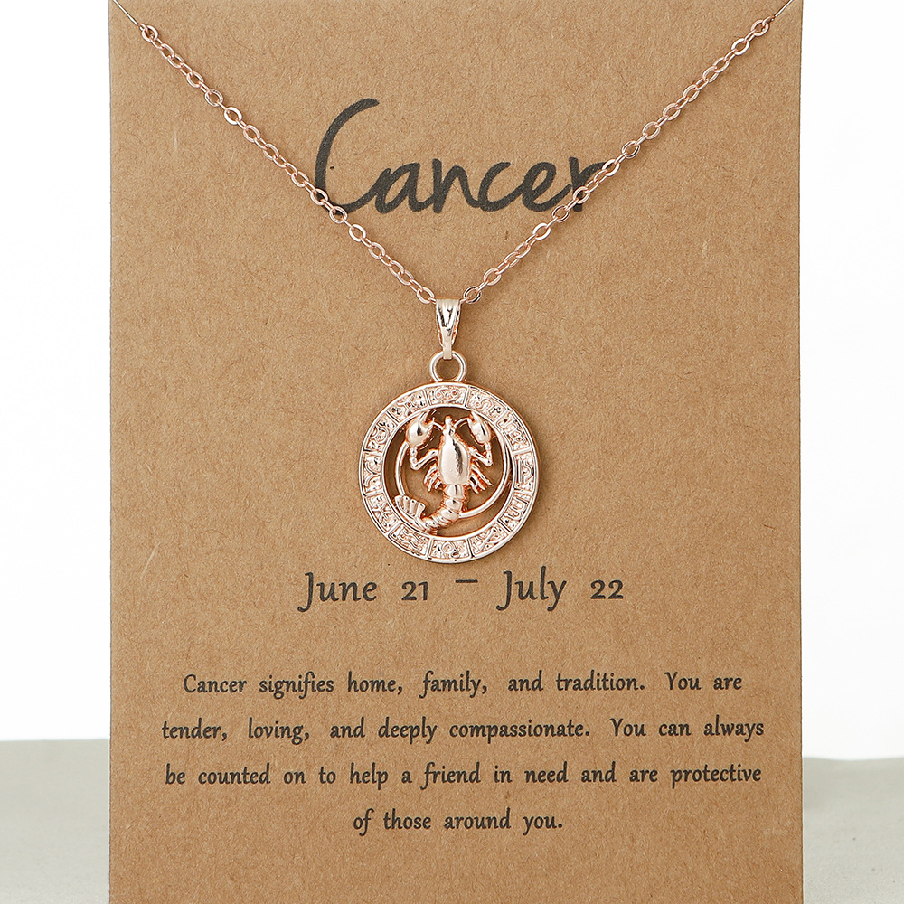 Kalung Liontin 12 Zodiak Untuk Hadiah Ulang Tahun Pria Dan Wanita