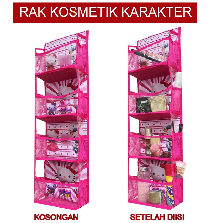 RAK KOSMETIK GANTUNG KARAKTER 4 SUSUN