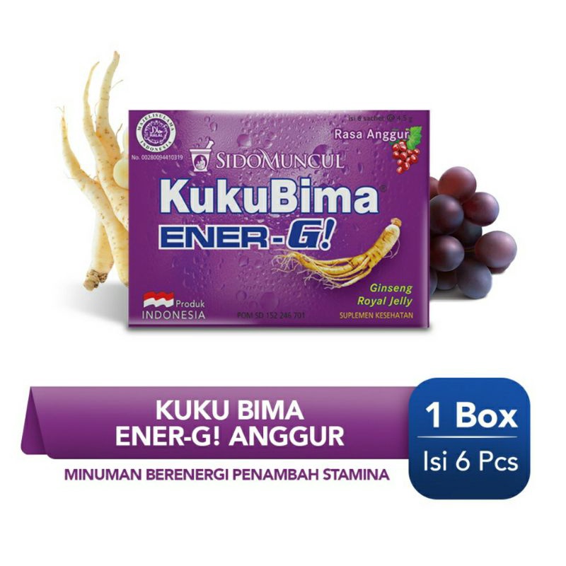 

Kuku Bima energi 1pak 6 sachet