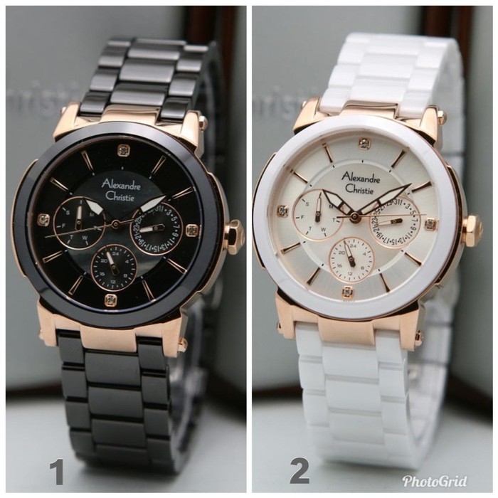 JAM TANGAN WANITA ORIGINAL ALEXANDRE CHRISTIE 2517 AC2517 /2880 AC2880 KERAMIK ORI GARANSI RESMI