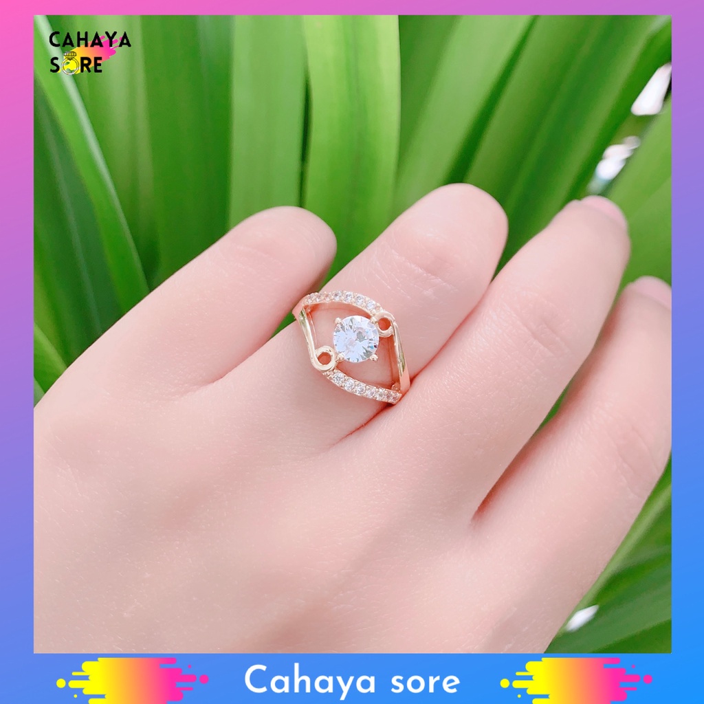 Cincin Xuping Gold Cincin Dewasa Model Permata Cantik CD42