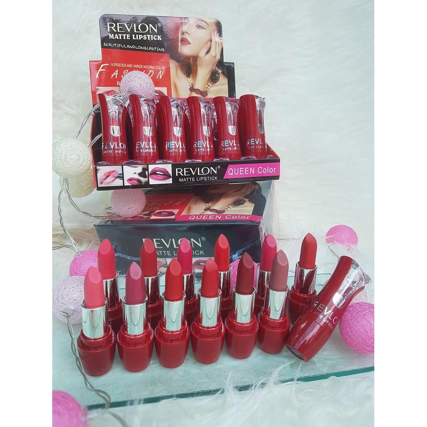 FREE ONGKIR REVLON QUEEN - Lipstick Matte Casing Bunga / Red Flower Fashion Color ORIGINAL