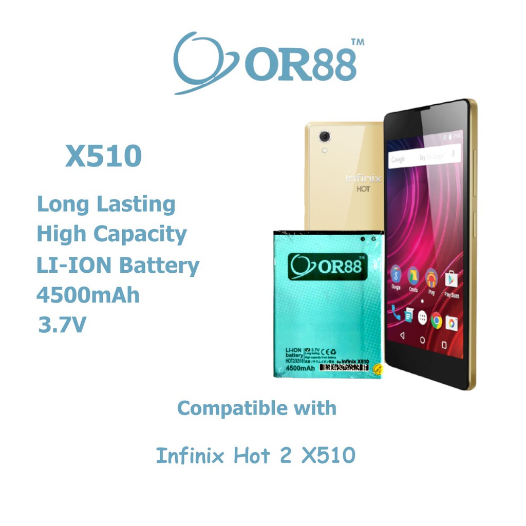(P) Baterai batre battery Infinix X510 / HOT2 double power Oriens88