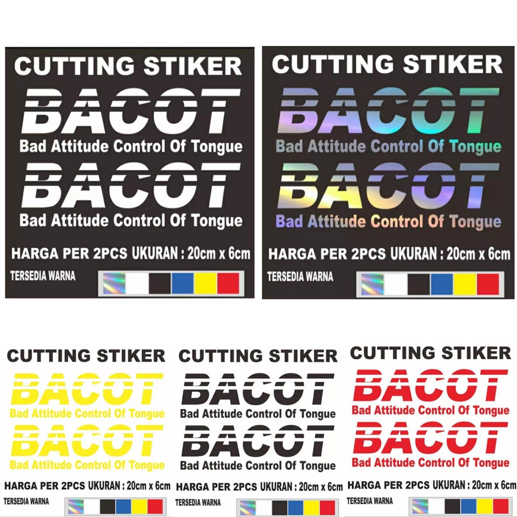 STIKER CUTTING BACOT MOTOR VIRAL MURAH SCOOPY BEAT VARIO MIO GENIO FI