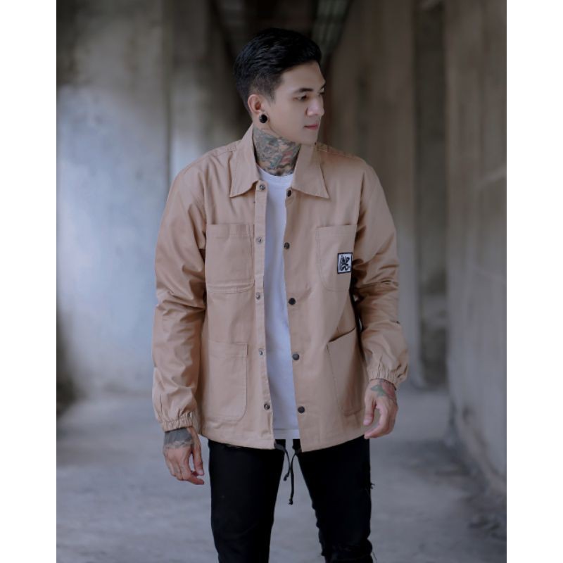 JAKET COACH CANVAS INDIGO