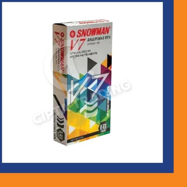 

⅍ Pen - Snowman - V7 (Per dozen) - Hitam ❀