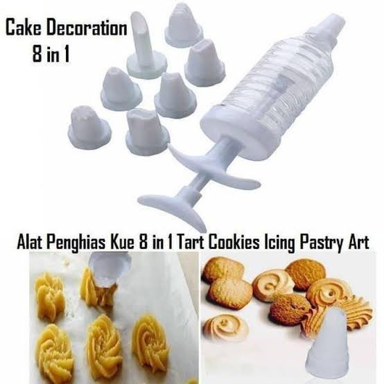 Alat Cake Decoration 8 in 1 Pen Penghias Kue Tart Cookies Icing Pastry