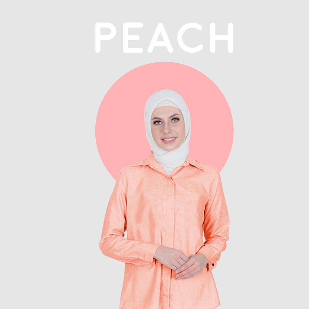 Lumina Basic / Kemeja Dian | Kemeja Wanita Basic - Yelonix-PEACH