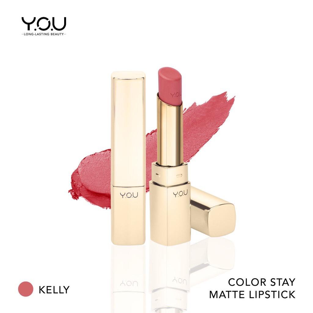 Official Distributor YOU Color Stay Matte Lipstick Kelly Lipstik Kelly Lipstik YOU Lipstik Matte
