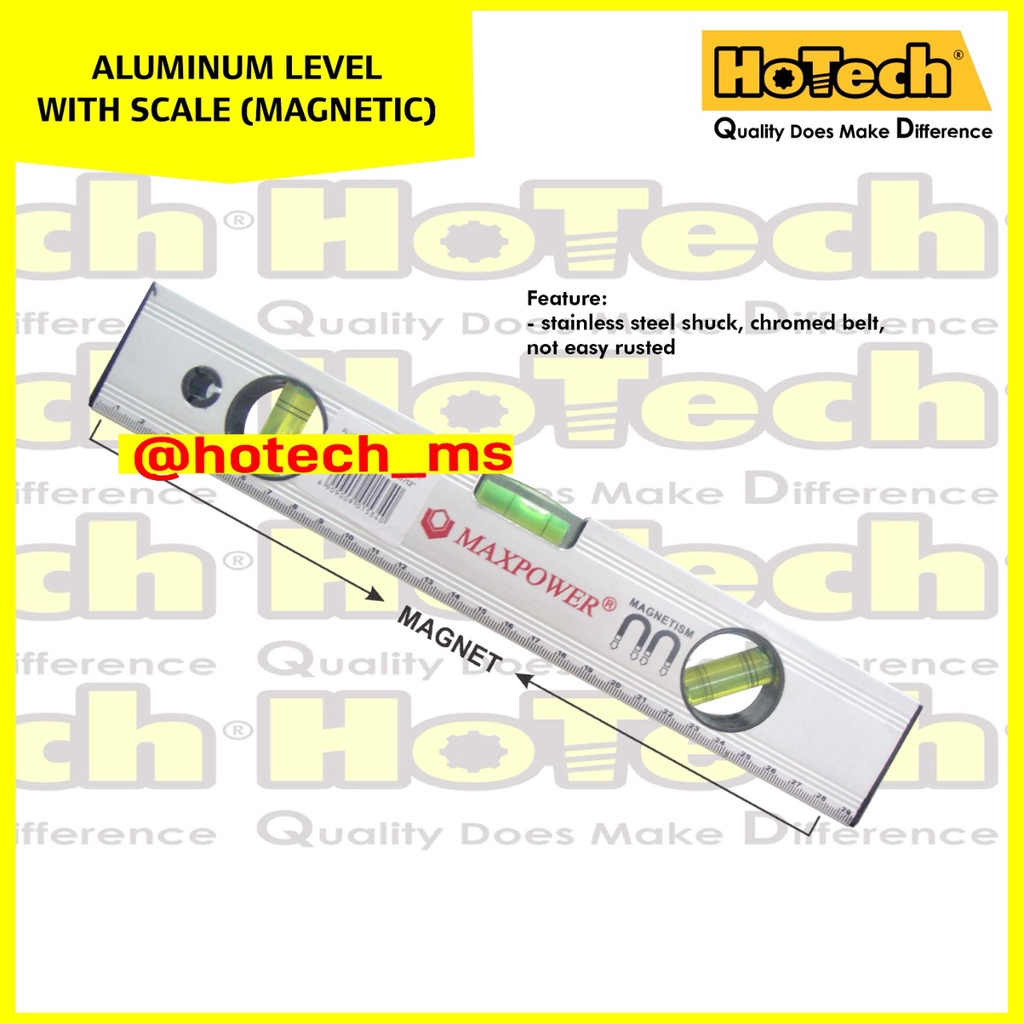 Waterpass 24" | Aluminium Level With Scale 24" | Waterpass Aluminium 610mm