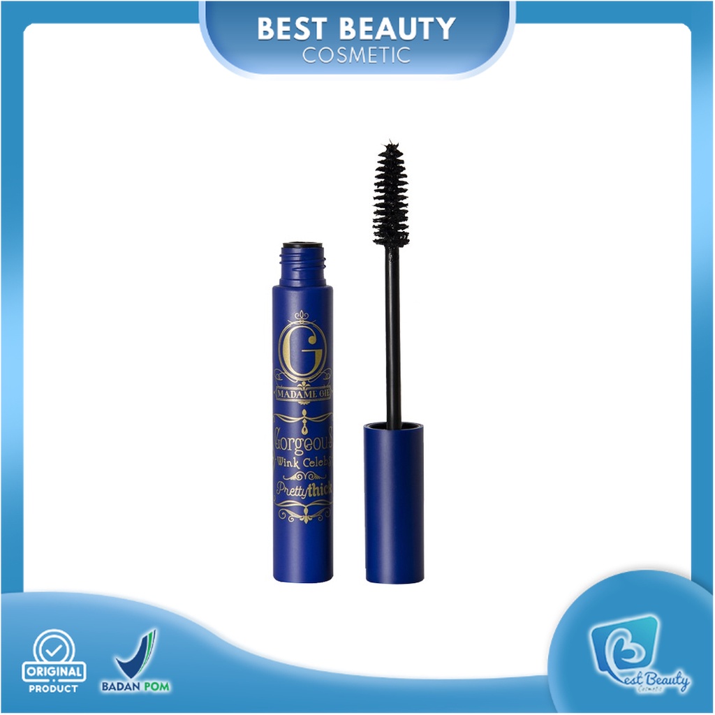 ★ BB ★ MADAME GIE Gorgeous Wink Celebs Pretty Thick - Mascara [ BOTOL BIRU ]