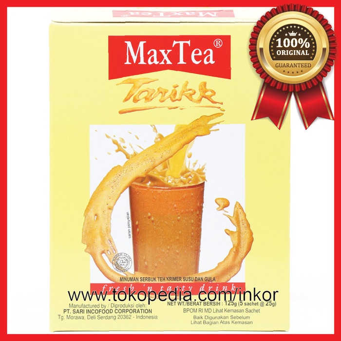

MAXTEA TARIKK MINUMAN SERBUK TEH FRESH N TASTY DRINK KOTAK 5X25GR