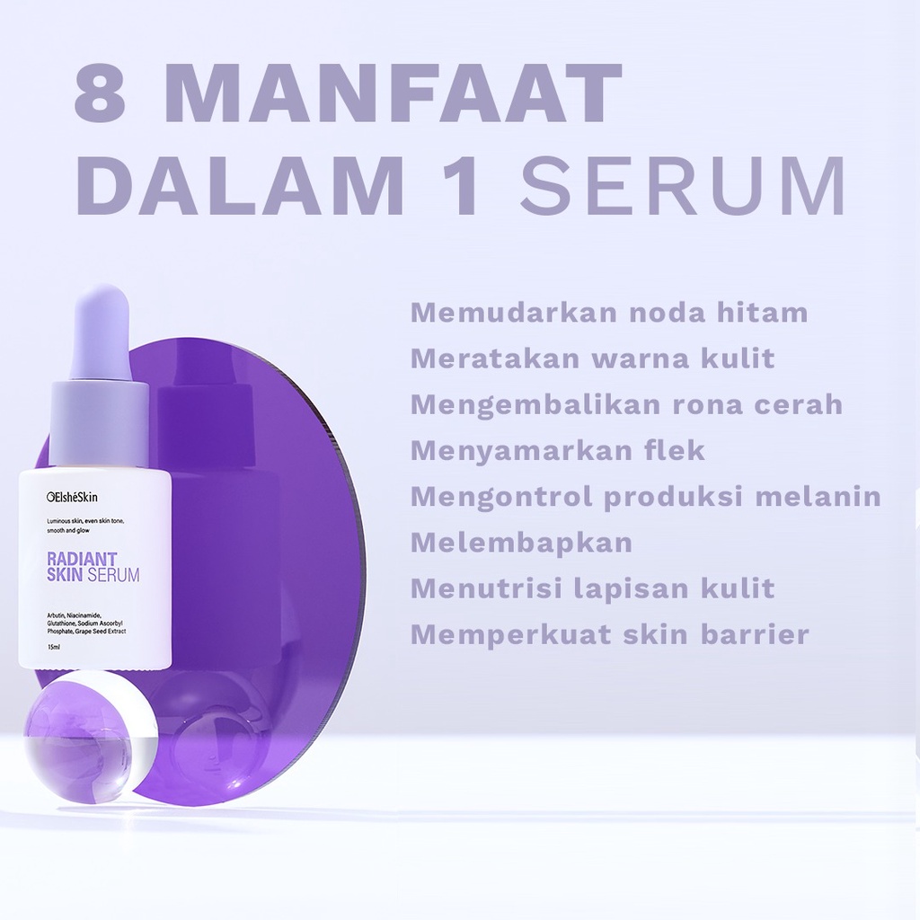 ElsheSkin Glowing Smoothies - 30ml Niacinamide, Ceramide (Skincare Glowing Tanpa Bekas Jerawat)  - Paket Mencerahkan untuk Kulit Berminyak-2