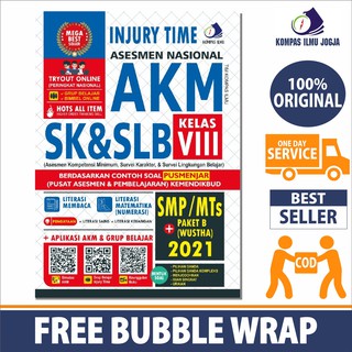 BUKU BEST SELLER INJURY TIME AKM, SK, & SLB KELAS 8 SMP/MTs 2021