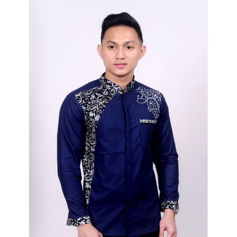 Koko kombinasi lengan panjang motif batik