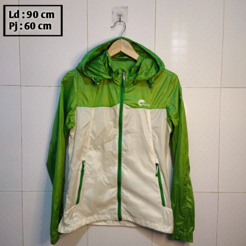 NEPA preloved branded jaket pria wanita cewek cowok thrift pl bekas second jacket parasut running la