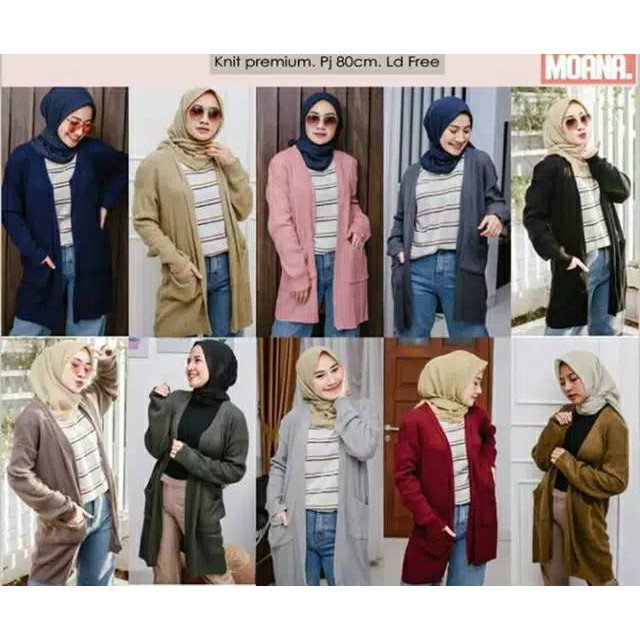 Tq88indonesia Fashion Baju Cardigan Rajut Wanita Terbaru / RJT Vegga Rajut Cardi Strady Varius / Outer / Baju Luaran Cewek / Ootd / Outfit Kekinian