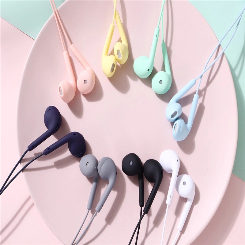 Handsfree Stereo Macaron U19 Headset Super Bass Earphone U19 Headset Macaron U19 Mate colour Hifi Extra Bass Earphone wired U19