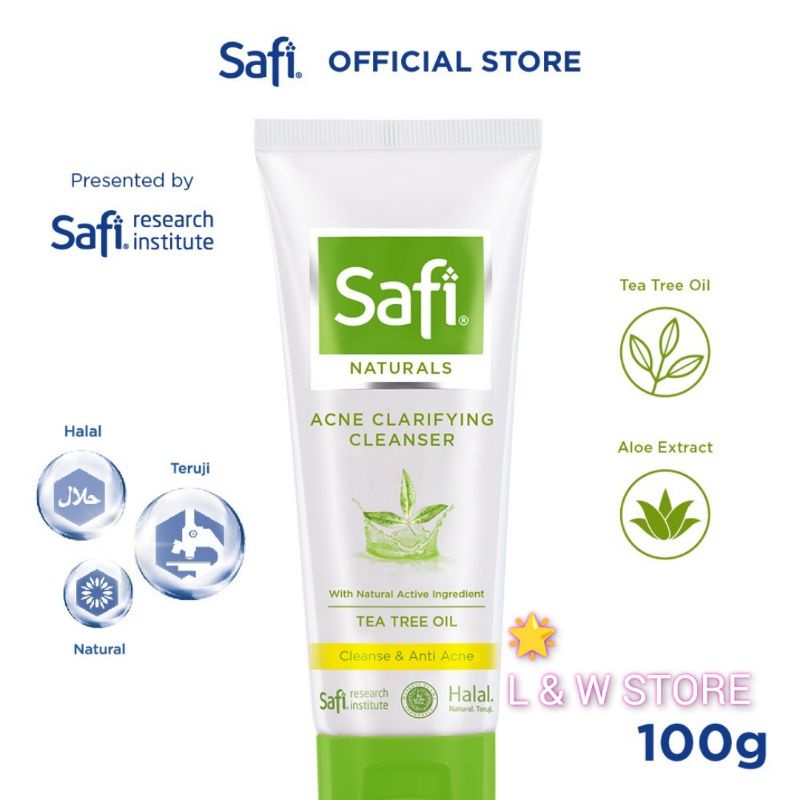 Safi Naturals Acne Clarifying Cleanser 50gr &amp; 100gr/HALAL