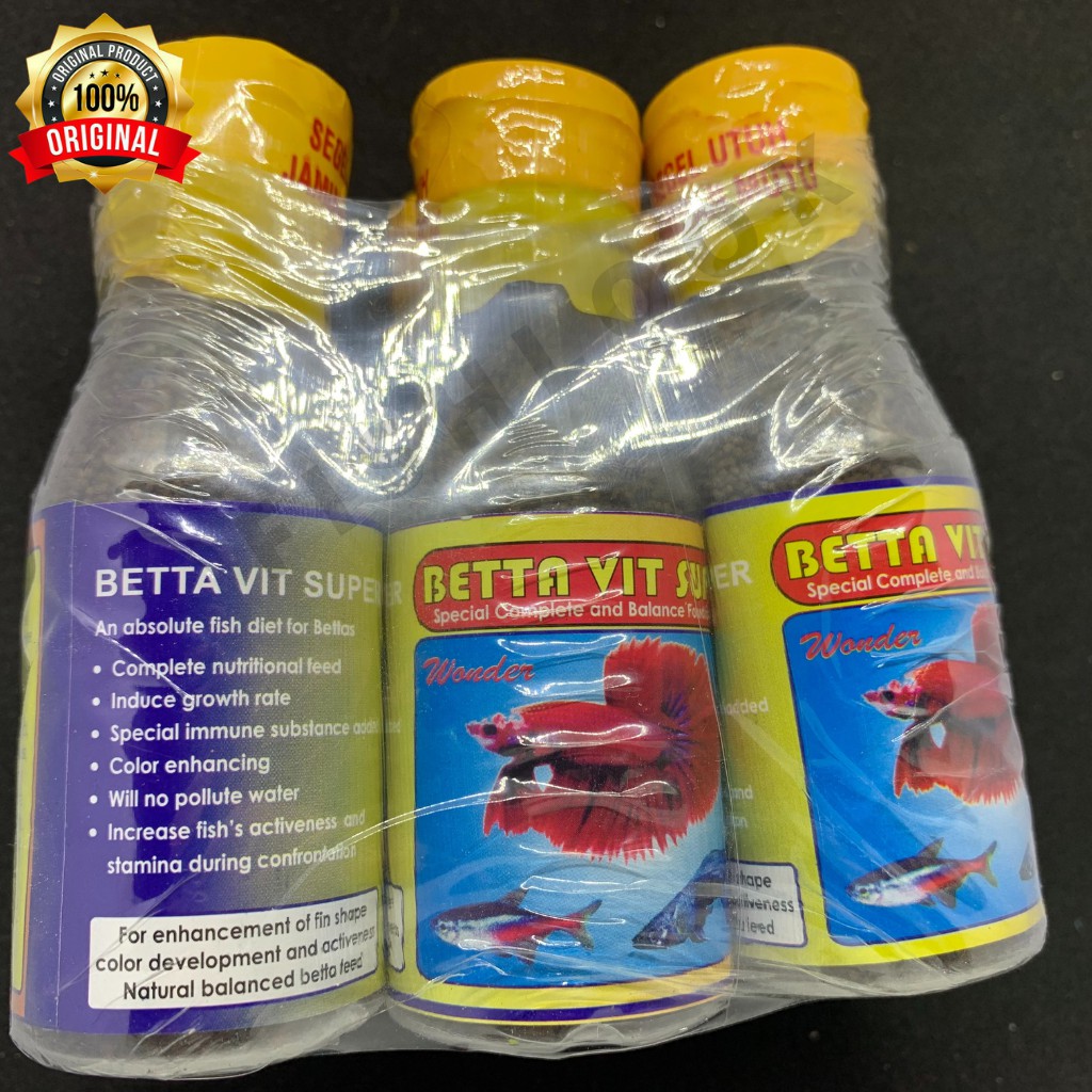 BETTAVIT BETA VIT SUPER PELET PAKAN MAKANAN IKAN CUPANG GUPPY HIAS