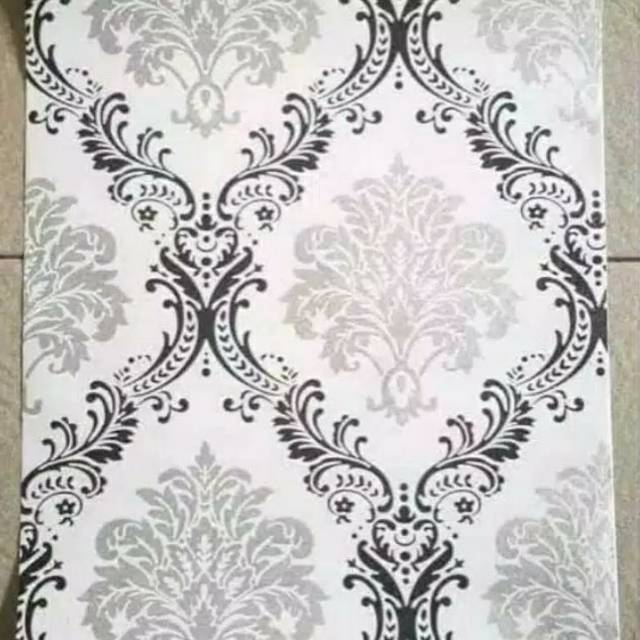 Wallpaper dinding batik hiam silver/wallpaper dinding batik