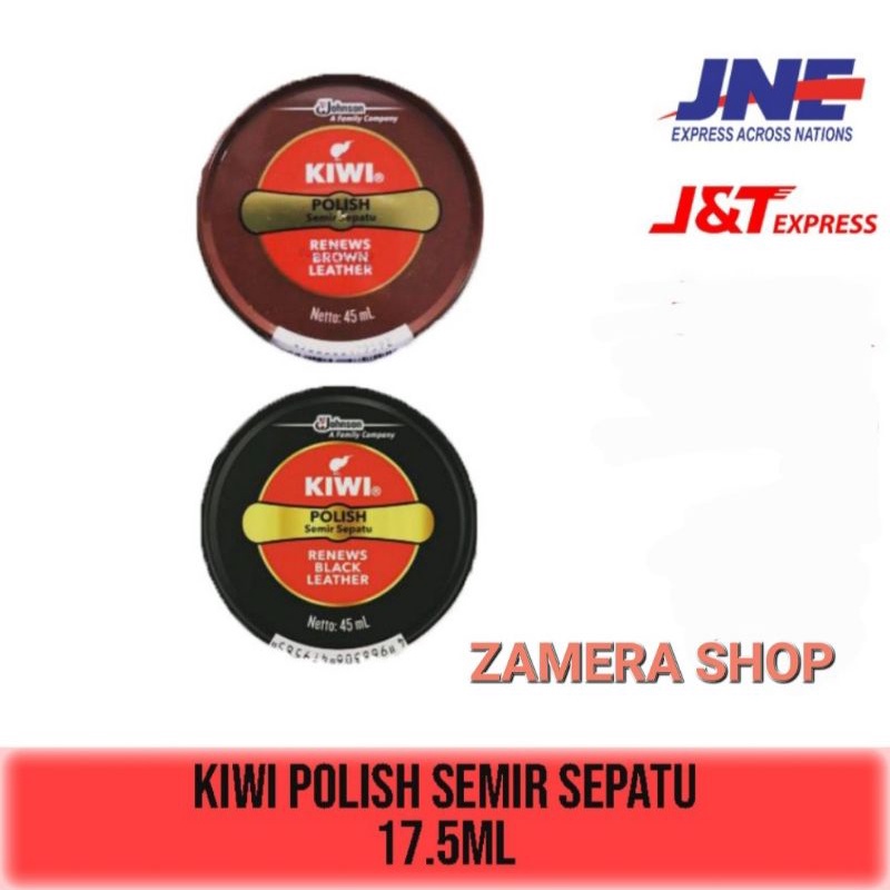Kiwi Semir sepatu coklat/hitam