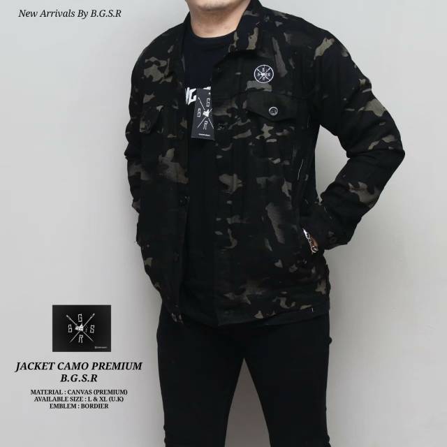 Jaket Semi Parka Tracker Camo Army Pria Terbaik Original