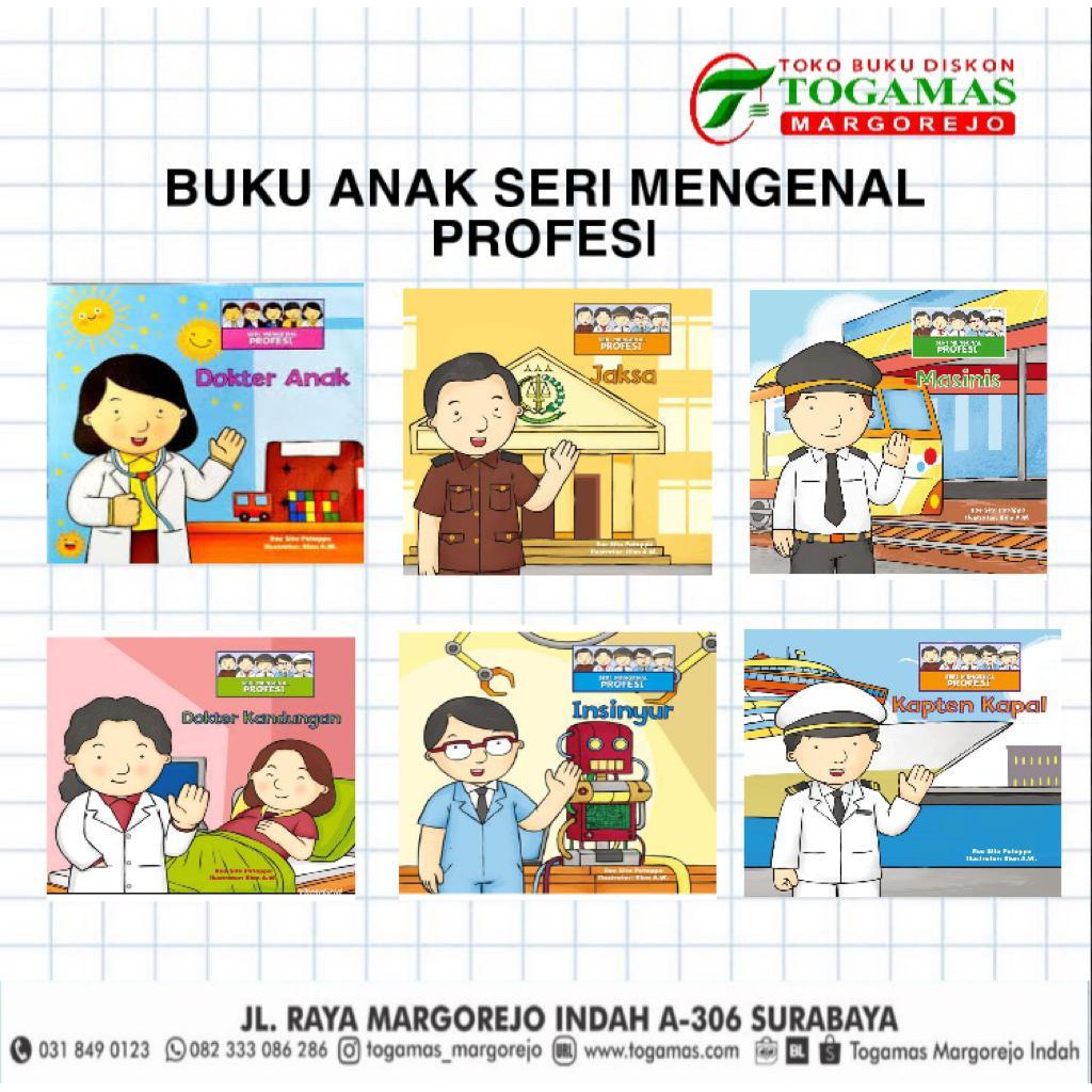 TERLARISS BUKU ANAK SERI MENGENAL PROFESI KARYA RAE SITA PATAPPA Shopee Indonesia