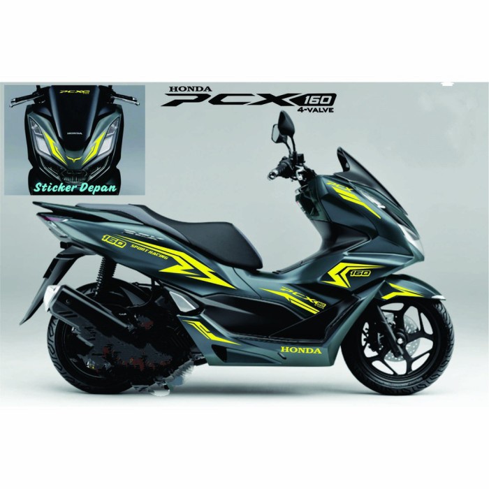 CUTTING STIKER LIST BODY HONDA PCX 160 - gold glossy(kilat)