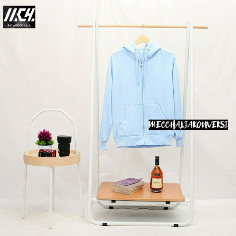 HOODIE ZIPPER BABY BLUE