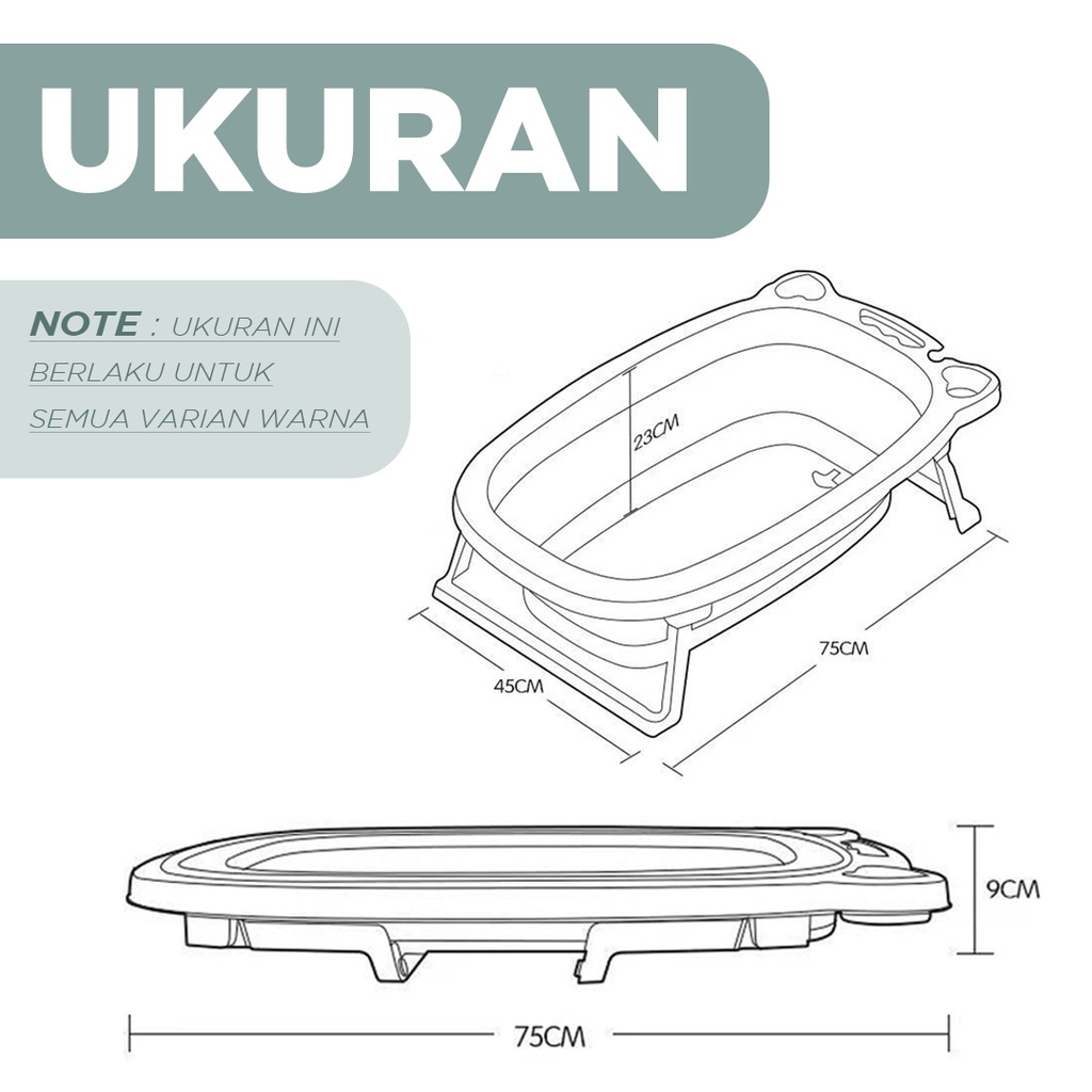 FOLDABLE BABY BATH TUB | BAK MANDI LIPAT | TEMPAT MANDI BAYI