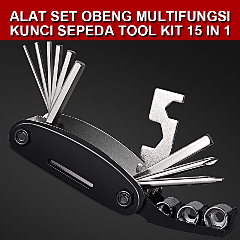 Bike ToolKit Kunci Sepeda Set Kunci Sepeda Tool Kit United 15 In 1