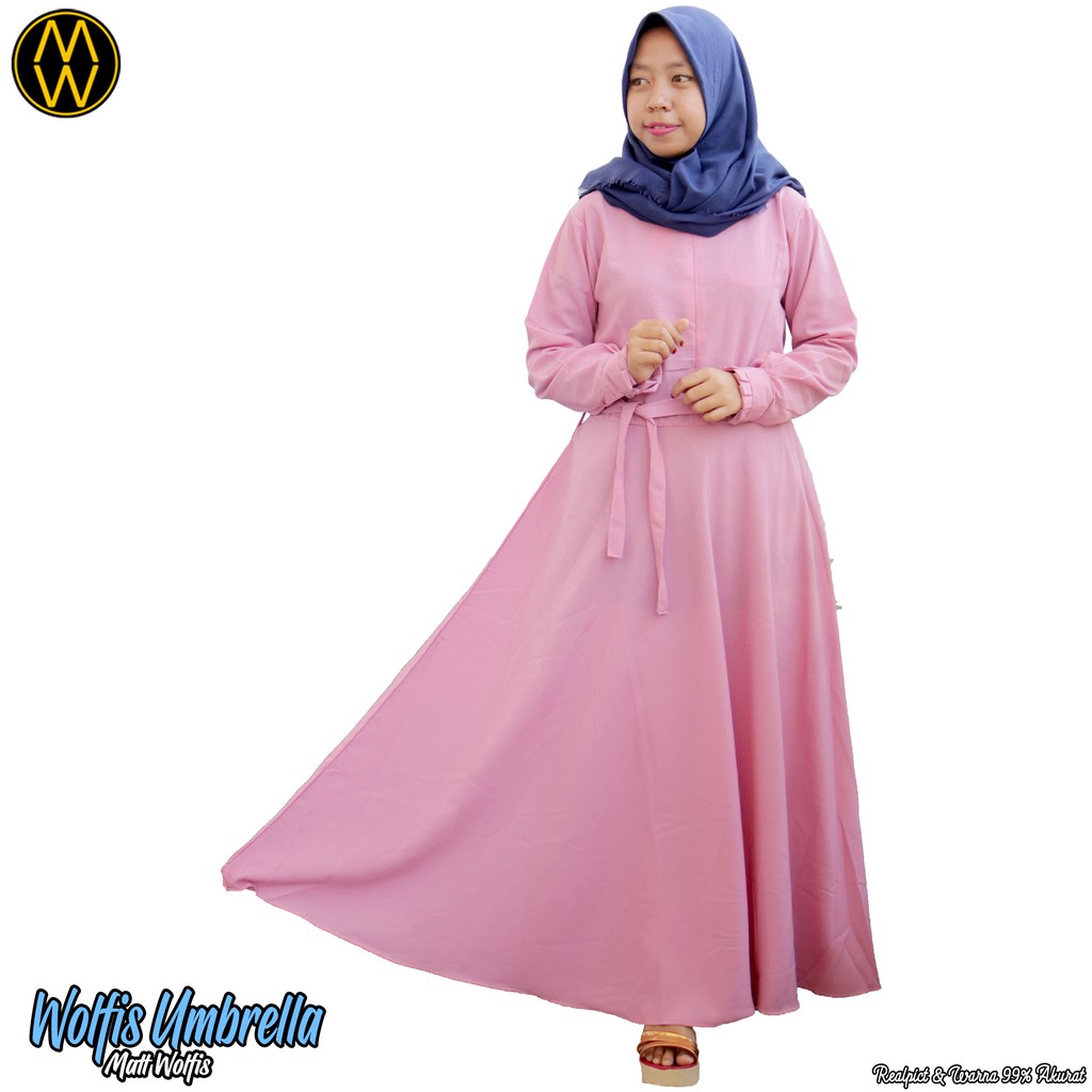 Gamis wolfis / gamis wolfis umbrella /gamis polos Wolfis / gamis basic polos / gamis polos syari
