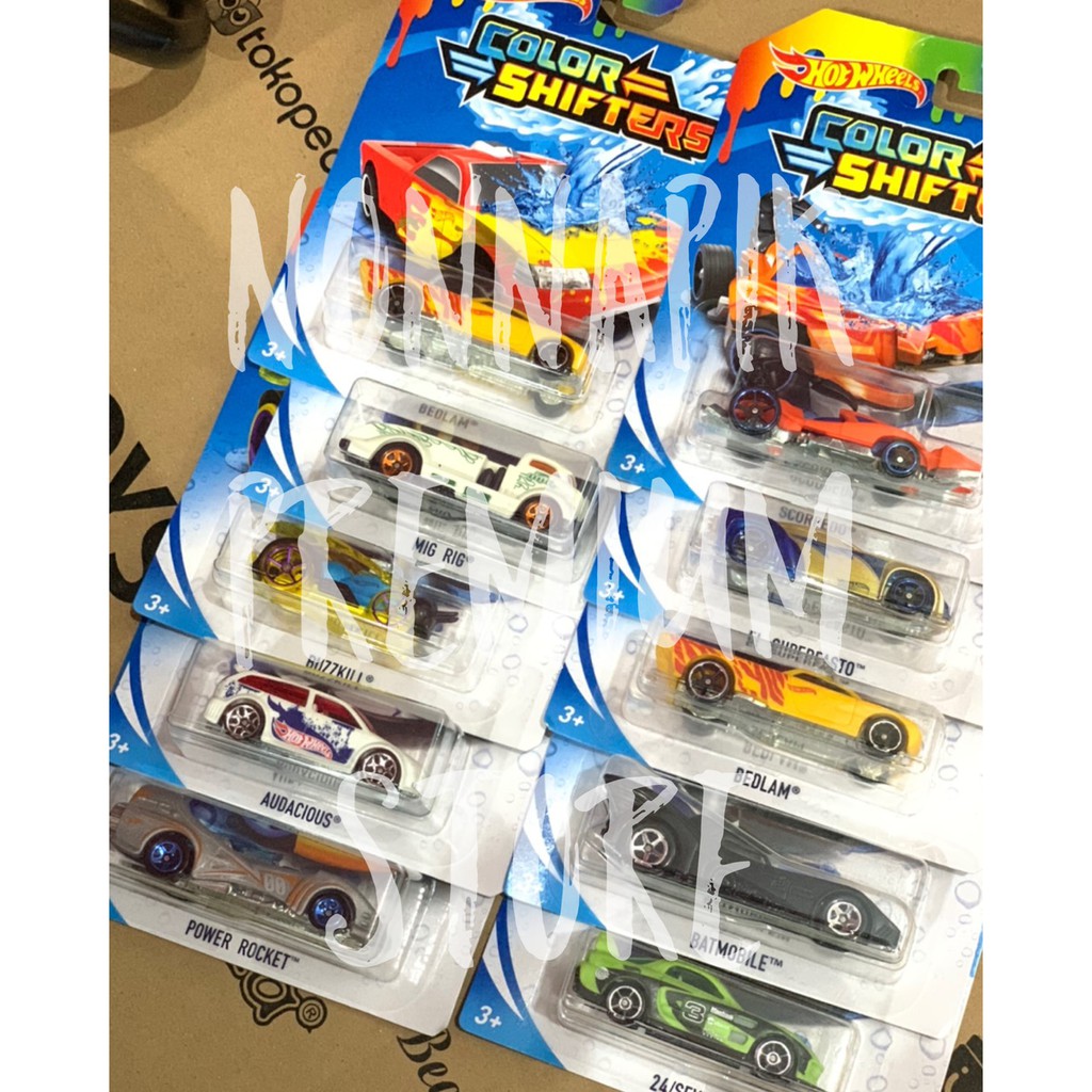 Hotwheels Diecast Color Shifters Dapat Berubah warna set of 10