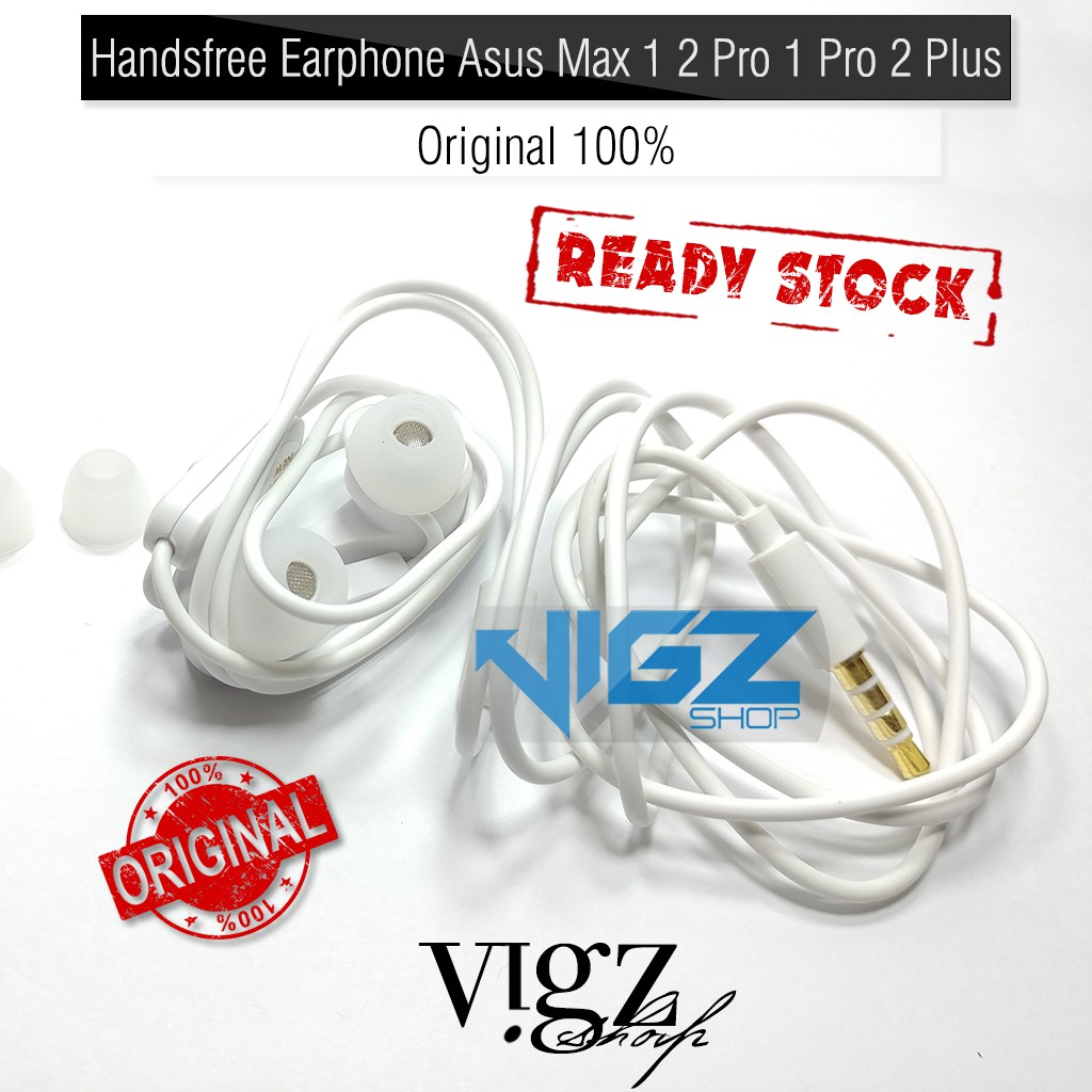 Handsfree Earphone Asus Zenair Zenfone Max 1 2 Pro 1 Pro 2 Plus Jack 3.5mm Original 100%