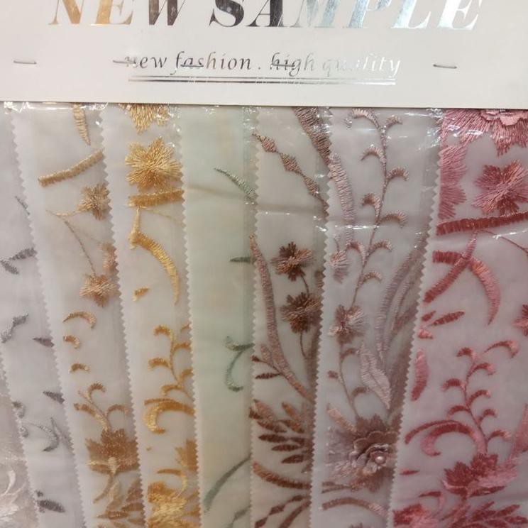 Terkini JGKOE Kain Brokat Tile Tulle 3D [ 3 Dimensi ] Bahan Kebaya Dan Gaun Brokat Tile 60 Terlaku.