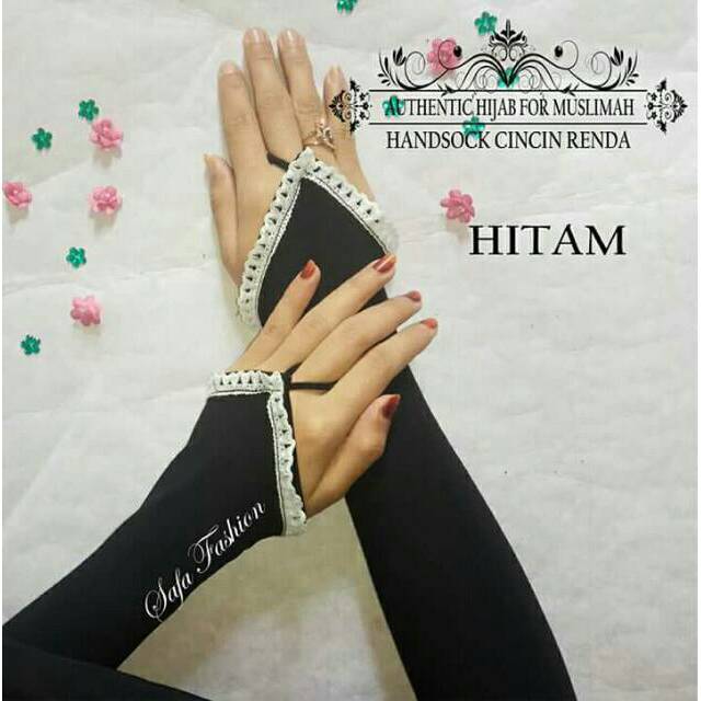 Handsock Cincin Renda hitam/Handsock Ring Wanita/handsock wanita