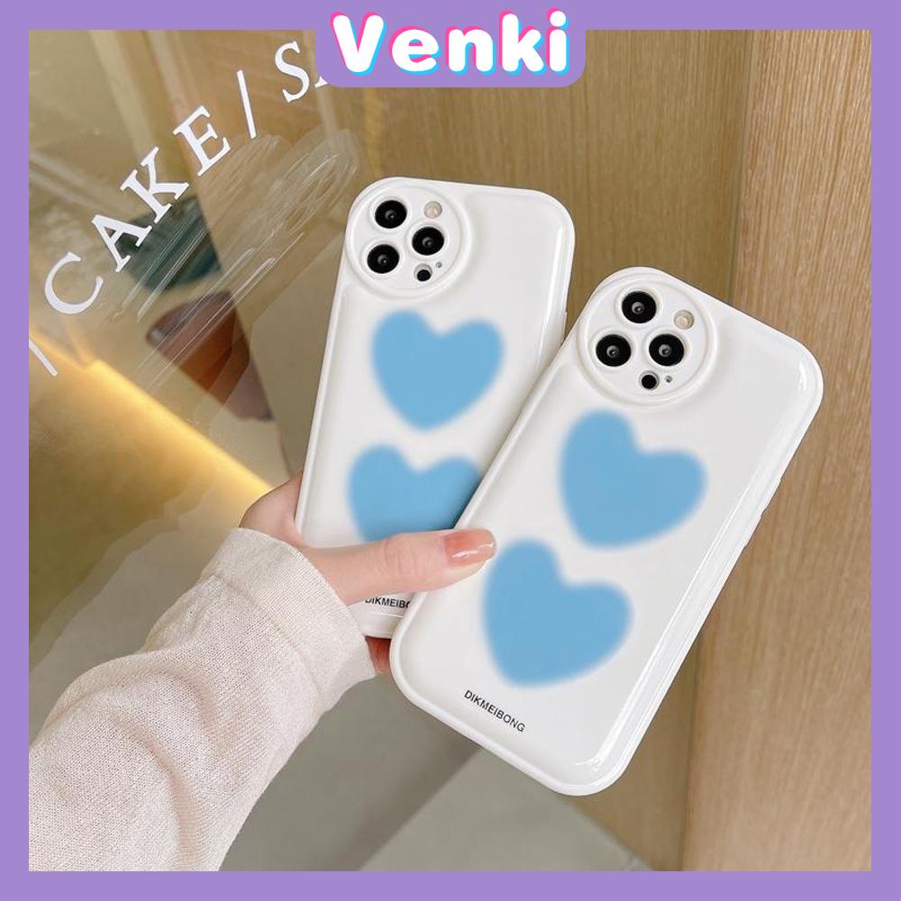 iPhone Case Silicone Soft Case Airbag Shockproof Protection Camera Blue Heart Simple Cute Compatible For iPhone 11 Pro Max 13 Pro Max 12 Pro Max 7Plus xr XS Max