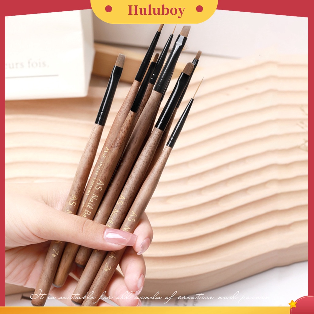 Huluboy Huluboy♡ Brush Liner Kuku Anti Slip Reusable Untuk Manicure